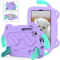 thumbnail image 1 of Decase Rugged Tablet Shell for Samsung Galaxy Tab A7 Lite 8.7 inch 2021 Model (SM-T220/T225/T227),Kids Friendly Hybrid Shockproof Drop Proof Protection Cover With EVA Handle & Kickstand ,Lightpurple, 1 of 8