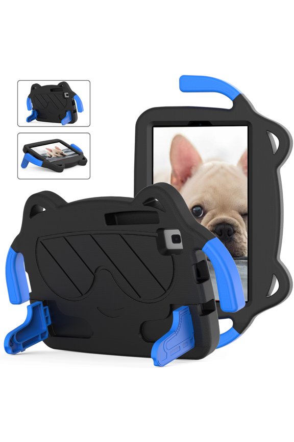 Rugged Tablet Shell for Samsung Galaxy Tab A7 Lite 8.7 inch 2021 Model (SM-T220/T225/T227),Kids Friendly Hybrid Shockproof Drop Proof Protection Cover With EVA Handle & Kickstand , Black