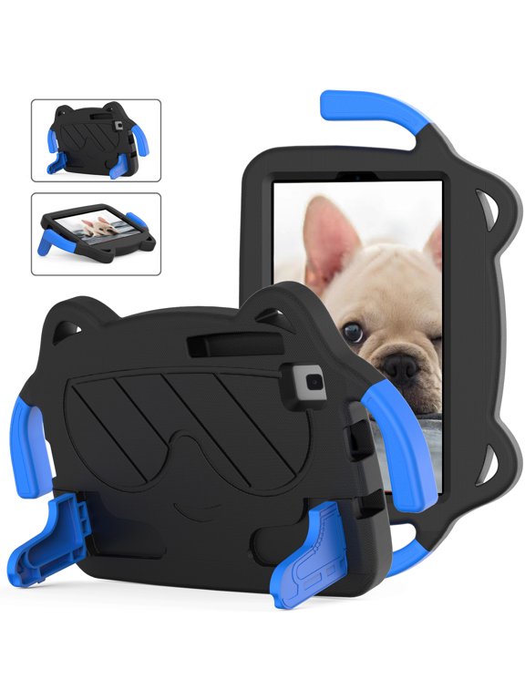 Rugged Tablet Shell for Samsung Galaxy Tab A7 Lite 8.7 inch 2021 Model (SM-T220/T225/T227),Kids Friendly Hybrid Shockproof Drop Proof Protection Cover With EVA Handle & Kickstand , Black