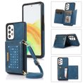 thumbnail image 1 of Decase for Samsung A53 5G Case,Leather Wallet Case with Lanyard Detachable Strap Designs for Girls Women Bling with Kickstand Card Slots Cover Protective Phone Case for Samsung Galaxy A53,Blue, 1 of 7