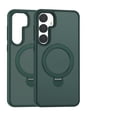 thumbnail image 1 of Decase for Samsung Galaxy 24 Ultra Case with Invisible Stand Compatible with MagSafe,Slim 360 Rotating Ring Holder Stand,Camera Lens Protector Shockproof Matte Clear Protective Case Cover,Darkgreen, 1 of 7