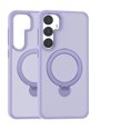 thumbnail image 1 of Decase for Samsung Galaxy 24 Ultra Case with Invisible Stand Compatible with MagSafe,Slim 360 Rotating Ring Holder Stand,Camera Lens Protector Shockproof Matte Clear Protective Case Cover,Lightpurple, 1 of 7