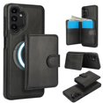 thumbnail image 1 of Decase for Samsung Galaxy A13 4G Flip PU Leather Back Cover with 2-in-1 Detachable Magnetic Wallet with 5 Card Slots Compatible Mag-Safe and RFlD Blocking Kickstand and Wireless Charging,Black, 1 of 6