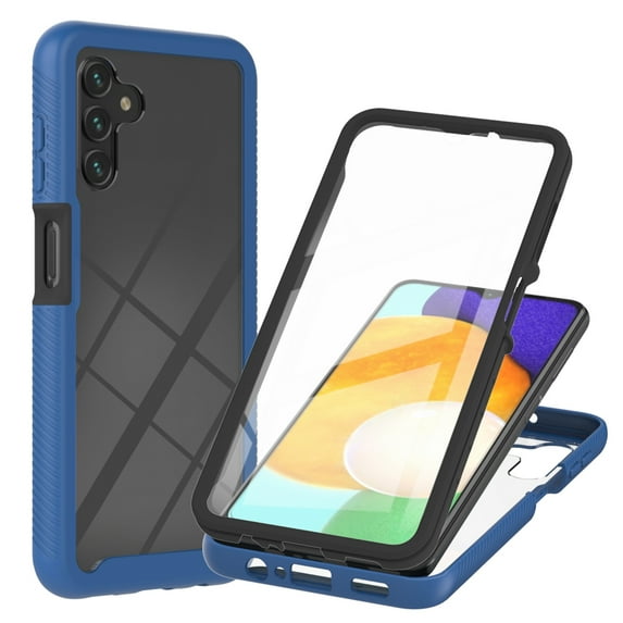 Decase for Samsung Galaxy A13 5G Case Full Protection Shockproof Rugged Phone Cover with Built-in Screen Protector - Clear Back Phone Cases for Galaxy A13 5G, Blue