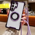 thumbnail image 1 of Decase for Samsung Galaxy A14 5G Case with Crossbody Lanyard Strap,Anti-Yellowing Hybrid Protective Cover [TPU & PC] [Support Wireless Charging] Clear Shockproof Mag-Safe Phone Shell,Purple, 1 of 7