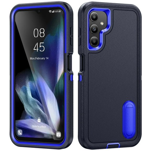 Decase for Samsung Galaxy A14 5G Heavy Duty Case,Military Grade Drop Proof Protection Hybrid Shockproof Rugged Hidden Kickstand Phone Cover for Samsung Galaxy A14 5G,NavyBlue