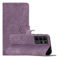 thumbnail image 1 of Decase for Samsung Galaxy A15 Case with Wristband Strap,Premium PU Leather Ultra Slim Wallet Card Slots Cover Retro Lightweight Anti-Scratch Protective Phone Shell - Purple, 1 of 10