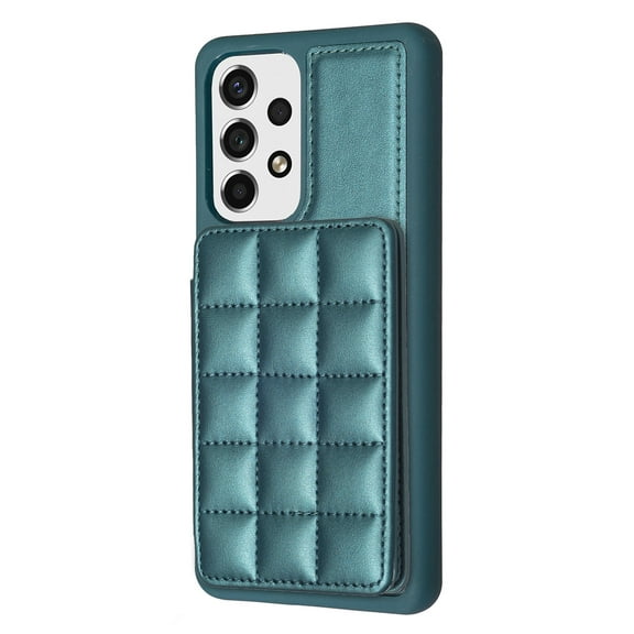 Decase for Samsung Galaxy A34 5G Magnetic Back Wallet Card Pockets Phone Case, Shockproof PU Leather Kickstand Card Holder Slots Flip Folio Protective Cover, green
