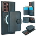 thumbnail image 1 of Decase for Samsung Galaxy Note 20 Ultra Flip PU Leather Back Cover with 2-in-1 Detachable Magnetic Wallet with 5 Card Slots Compatible Mag-Safe and RFlD Blocking Kickstand & Wireless Charging,Blue, 1 of 6