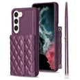 thumbnail image 1 of Decase for Samsung Galaxy S21 Flip Wallet Case, Crossbody Chain Shoulder Strap Luxury Cute Bag Purse Card Pouch for Women Men Card Holders Magnetic Back Cover, brown, 1 of 6