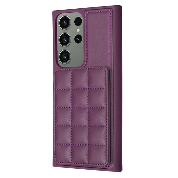 Decase for Samsung Galaxy S21 Plus Magnetic Back Wallet Card Pockets Phone Case, Shockproof PU Leather Kickstand Card Holder Slots Flip Folio Protective Cover, darkpurple