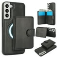 thumbnail image 1 of Decase for Samsung Galaxy S22 Plus Flip PU Leather Back Cover with 2-in-1 Detachable Magnetic Wallet with 5 Card Slots Compatible Mag-Safe and RFlD Blocking Kickstand and Wireless Charging,Black, 1 of 6