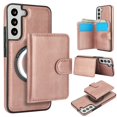 thumbnail image 1 of Decase for Samsung Galaxy S22 Plus Flip PU Leather Back Cover with 2-in-1 Detachable Magnetic Wallet with 5 Card Slots Compatible Mag-Safe and RFlD Blocking Kickstand and Wireless Charging,Rosegold, 1 of 6