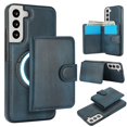 thumbnail image 1 of Decase for Samsung Galaxy S22 Plus Flip PU Leather Back Cover with 2-in-1 Detachable Magnetic Wallet with 5 Card Slots Compatible Mag-Safe and RFlD Blocking Kickstand and Wireless Charging,Blue, 1 of 6