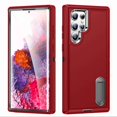 thumbnail image 1 of Decase for Samsung Galaxy S22 Ultra Case Heavy Duty Full Body Shockproof Kickstand with Ring Holder Hybrid Bumper Silicone Hard Back Cover for Samsung Galaxy S22 Ultra, Red+Black, 1 of 8