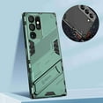 thumbnail image 1 of Decase for Samsung Galaxy S22 Ultra Case with Stand, Hybrid Dual Layer Heavy Duty Military Grade Armor Defender [Sleek Touch] Protective Phone Cover For Galaxy S22 Ultra, Green, 1 of 7