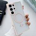 thumbnail image 1 of Decase for Samsung Galaxy S22 Ultra Magnetic Case, Crystal Clear Case for Galaxy S22 Ultra, Compatible with MagSafe & Military Grade Protection Hard PC Back with Soft Bumper 6.8 Inch,Pink, 1 of 5