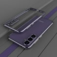 thumbnail image 1 of Decase for Samsung Galaxy S23 FE Aluminium Alloy Bumper Frame Case,with Camera Lens Protector,Rugged Shockproof Metal Frame Drop Proof Phone Frame Case,(No BACK COVER),Dark Purple, 1 of 2