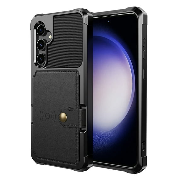 Decase for Samsung Galaxy S23 FE,Samsung S23 FE Wallet Case with RFID Blocking Card Slots Compatible with Magnetic Car Mount Heavy Duty Shockproof Phone Cover,for Samsung Galaxy S23 FE - Black