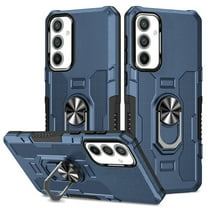 Decase for Samsung Galaxy S23,Galaxy S23 Rugged Case Support Magnetic Car Mount Military Grade Drop Protection Heavy Duty Armor Phone Cover with 360° Ring Kickstand - Blue