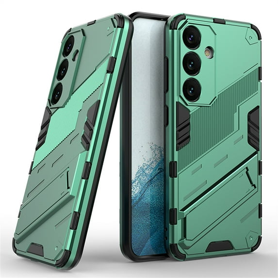 Decase for Samsung Galaxy S23 Military Grade Protection Case,Built-in Invisible Foldable Kickstand,Shockproof Scratch Resistant Anti-Fingerprint Slim Ultra Phone Back Cover,Green