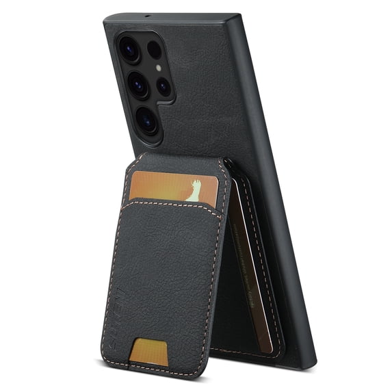 Decase for Samsung Galaxy S23 Plus Magnetic Wallet Case with Credit Card Slot Holder,Flip PU Leather Stand,Slim Shockproof Anti-Scratch Drop Proof Durable Wallet Phone Case Cover,Black