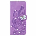 thumbnail image 1 of Decase Samsung Galaxy S23 Ultra 6.8 inch Phone Case, Glitter Bling Diamond Butterfly Magnetic Shockproof Case Flip Embossing PU Leather Wallet Case for Samsung Galaxy S23 Ultra 5G,Purple, 1 of 8