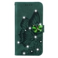 thumbnail image 1 of Decase Samsung Galaxy S23 Ultra 6.8 inch Phone Case, Glitter Bling Diamond Butterfly Magnetic Shockproof Case Flip Embossing PU Leather Wallet Case for Samsung Galaxy S23 Ultra 5G,Green, 1 of 8