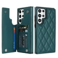 thumbnail image 1 of Decase for Samsung Galaxy S23 Ultra 6.8 inch Wallet case with RFID Blocking 3 Credit Card Holder Back Flip Book PU Leather Protective Magnetic Buttons Stand Flip Cellphone Women Men Cover, Darkgreen, 1 of 7
