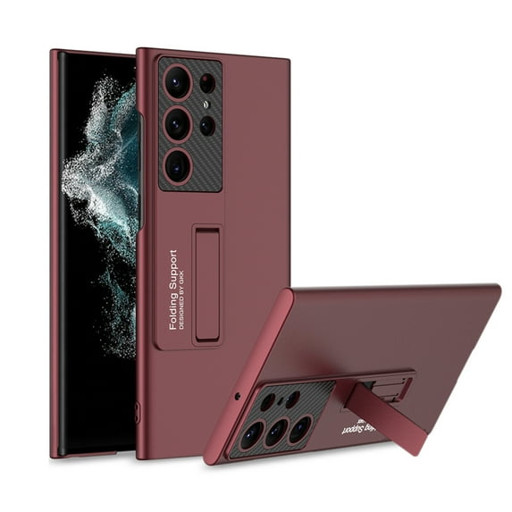 Decase for Samsung Galaxy S23 Ultra Case,Galaxy S23 Ultra Slim Case with Hidden Kickstand,Support Wireless Charging Anti-Scratch Thin Magnetic Phone Shell for Samsung Galaxy S23 Ultra,Red