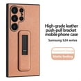 thumbnail image 1 of Decase for Samsung Galaxy S23 Ultra with Push-pull Kickstand Phone Case,Camera Lens Protector,Slim PU Leather Shockproof Skin-Friendly Stain-Resistant Drop Proof Protective Case,Orange, 1 of 8