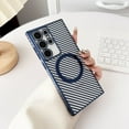 thumbnail image 1 of Decase for Samsung Galaxy S23 Ultra Rugged Anti-Scratch Translucent Case,Compatible with Mag-safe,Slim Shockproof Carbon Fiber Protective Phone Case for Samsung Galaxy S23 Ultra,Blue, 1 of 8
