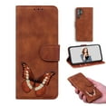 thumbnail image 1 of Decase for Samsung Galaxy S23 Wallet Case for Women with Card Holder,Flip PU Leather Kickstand,Magnetic Closure with Butterfly Pattern Shockproof Anti-Fall Protective Phone Case,Brown, 1 of 8