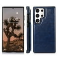 thumbnail image 1 of Decase for Samsung Galaxy S24 2024 New Case Wallet,Ultra Thin Scratch-resistant Leather Cover Retro Shockproof Magnetic Clasp Card Case Shell p0for Galaxy S24,Darkblue, 1 of 7