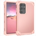 thumbnail image 1 of Decase for Samsung Galaxy S24 Military Grade Protection Case,Hybrid Rugged Shockproof Anti-Scratch PC Bumper Triple-Layer Protector Phone Case Hard Back Cover,Rosegold, 1 of 8