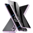 thumbnail image 1 of Decase for Samsung Galaxy S24 Plus Anti Peep Phone Case with Lock,360 Degree Magnetic Front and Back Privacy Tempered Glass Metal Bumper Camera Lens Protection Cover for Samsung S24 Plus,Purple, 1 of 8