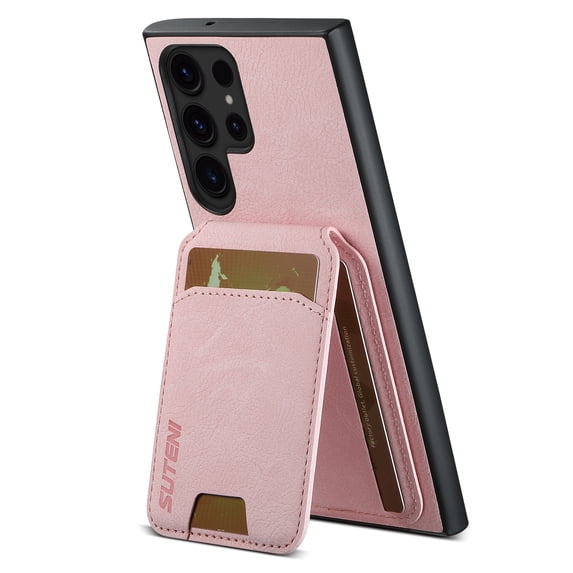 Decase for Samsung Galaxy S24 Plus Magnetic Wallet Case with Credit Card Slot Holder,Flip PU Leather Stand,Slim Shockproof Anti-Scratch Drop Proof Durable Wallet Phone Case Cover,Pink