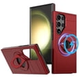 thumbnail image 1 of Decase for Samsung Galaxy S24 Plus Military Grade Protection Case,Compatible with MagSafe,Built-in Rotation Ring Holder Stand,with Slide Camera Lens Protector,Slim Anti-Scratch Shockproof Cover,Red, 1 of 6