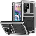 thumbnail image 1 of Decase for Samsung Galaxy S24 Plus Military Grade Protection Case,with Invisible Foldable Kickstand,Built-in Screen Protector,Shockproof Heavy Duty Case Cover,Support Wireless Charging,Silver, 1 of 8