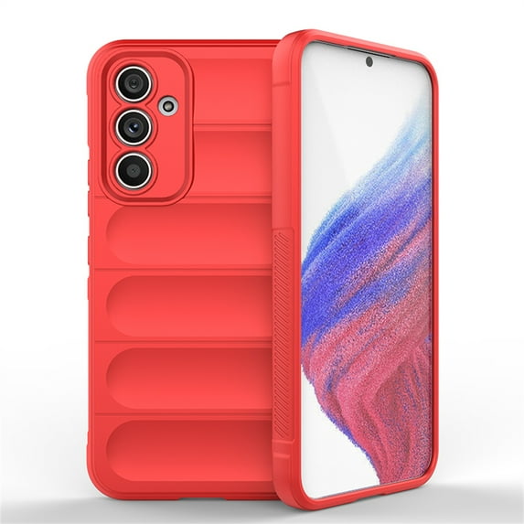 Decase for Samsung Galaxy S24 Support Wireless Charging Case,Drop Protection Scratch Resistant,Soft Touch Slim Shockproof Lightweight Non-Slip Protective Phone Case Cover,Red