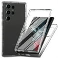 thumbnail image 1 of Decase for Samsung Galaxy S24 Two-layer Protection Case,Built-in Screen Protector,Slim Shockproof Anti-Scratch TPU Bumper Drop Proof Protective Clear Gradient Phone Case Cover,Black, 1 of 4