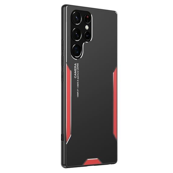 Decase for Samsung Galaxy S24 Ultra 2024 New,Galaxy S24 Ultra Hybrid Case Hard Metal Back & Soft TPU Ultra Thin Slim Phone Shell Anti-Scratch Lightweight Cover,for Samsung Galaxy S24 Ultra - Red
