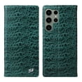 thumbnail image 1 of Decase for Samsung Galaxy S24 Ultra Case Wallet,Genuine Cowhide Leather Case Embossed Crocodile Pattern Magnetic Clasp Business Style Card Slots Holder Phone Cover for Samsung Galaxy S24 Ultra - Green, 1 of 9