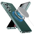 thumbnail image 1 of Decase for Samsung Galaxy S24 Ultra,Galaxy S24 Ultra Stylish Leather Case Wireless Charging Compatible,Ultra-thin Anti-Scratch Hard Back Case Camera Lens Cover for Samsung Galaxy S24 Ultra,Green, 1 of 8