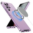 thumbnail image 1 of Decase for Samsung Galaxy S24 Ultra,Galaxy S24 Ultra Stylish Leather Case Wireless Charging Compatible,Ultra-thin Anti-Scratch Hard Back Case Camera Lens Cover for Samsung Galaxy S24 Ultra,Purple, 1 of 9