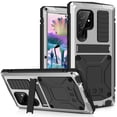 thumbnail image 1 of Decase for Samsung Galaxy S24 Ultra Military Grade Protection Case,with Invisible Foldable Kickstand,Built-in Screen Protector,Shockproof Heavy Duty Case Cover,Support Wireless Charging,Silver, 1 of 8
