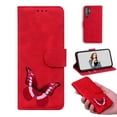 thumbnail image 1 of Decase for Samsung Galaxy S24 Wallet Case for Women with Card Holder,Flip PU Leather Kickstand,Magnetic Closure with Butterfly Pattern Shockproof Anti-Fall Protective Phone Case,Red, 1 of 7
