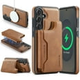 thumbnail image 1 of Decase for Samsung Galaxy S25+ Magnetic Case, Detachable Leather Wallet Case with Card Holder Slots,RFID Blocking Hybrid Back Cover,Wireless Charging Support,Shockproof Protective Cover,Brown, 1 of 10
