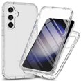 thumbnail image 1 of Decase for Samsung Galaxy S25 Plus Two-layer Protection Case,Built-in Screen Protector,Slim Shockproof Anti-Scratch TPU Bumper Drop Proof Protective Clear Gradient Phone Case Cover,Clear, 1 of 4