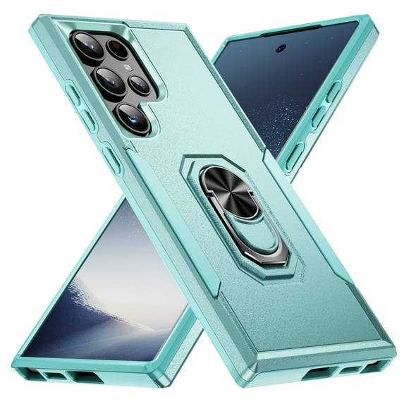 Decase for Samsung Galaxy S25 Ultra Case,Military-Grade Shockproof Protection, Rotating Ring Stand,Magnetic Car Mount Compatible, Scratch-Resistant, Dual Layer Hard PC + TPU Cover,F